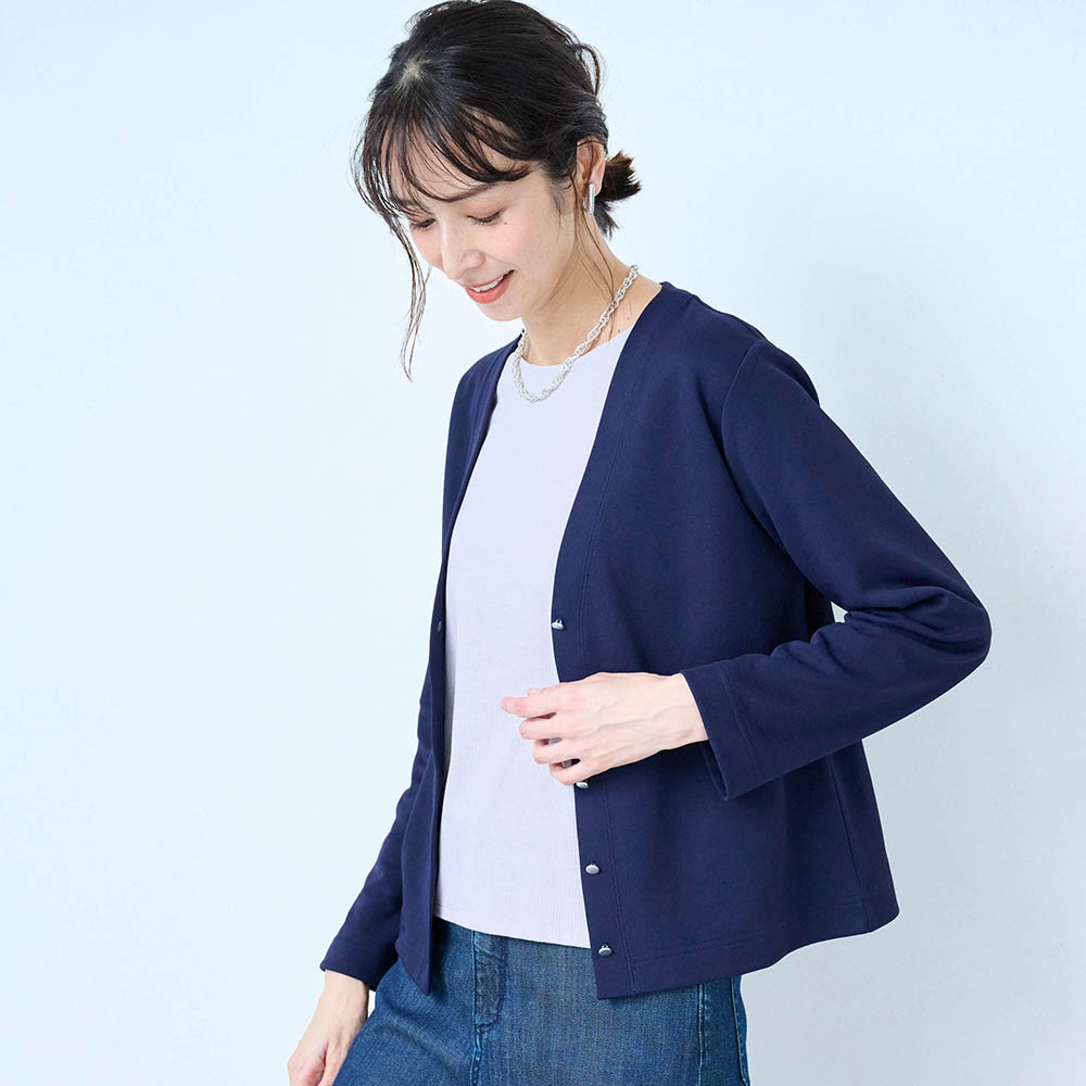 【スタイルノート/StyleNote】汗悩み全部解決!残暑対策アンサンブル(カーディガン & 5分袖カットソー)