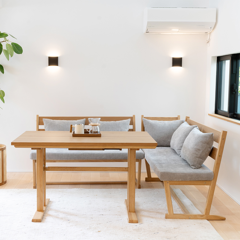 【ベルメゾン】天然木とクッション付きベンチのダイニングこたつテーブルシリーズ 【ベルメゾン】天然木とクッション付きベンチのダイニングこたつテーブルシリーズ