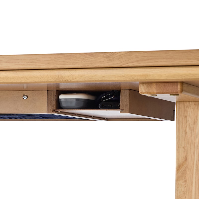 コントローラー収納部アップ　ナチュラル/こたつテーブル