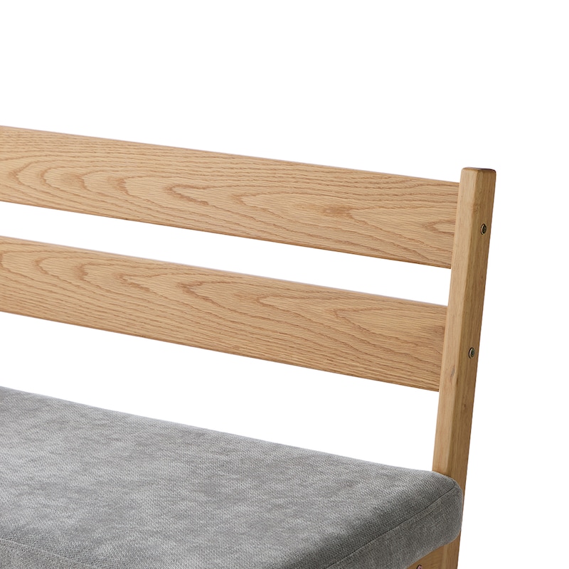 天然木を堪能できるフォルム/L字ベンチ