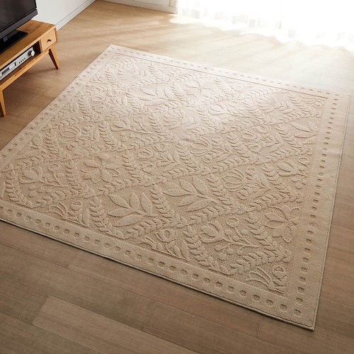 優しいさわり心地のコットンラグ／ノラのお庭 「ミニラボ」