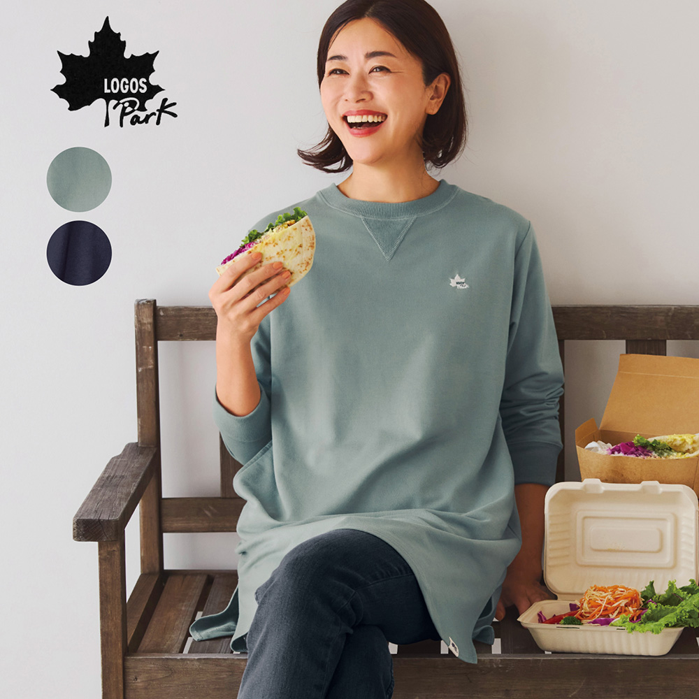 【ロゴス・パーク/LOGOS Park】ミニ裏毛長袖チュニック