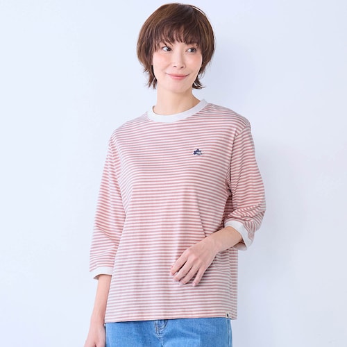 七分袖ボーダーカットソー