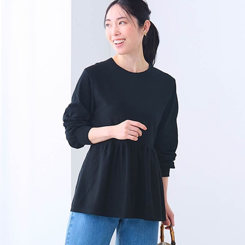 ペプラムチュニックプルオーバー