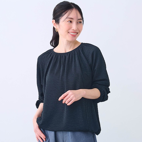 ストレッチジャカード長袖カットソー