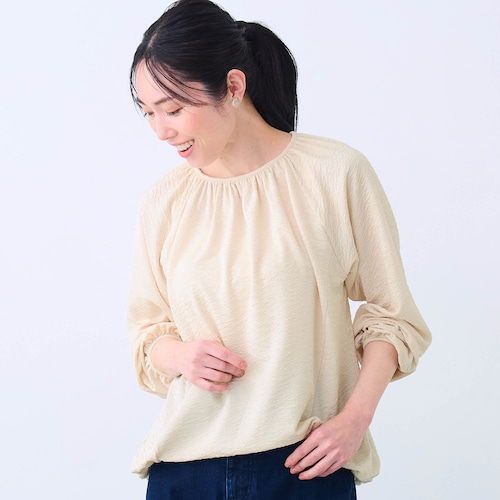 ストレッチジャカード長袖カットソー