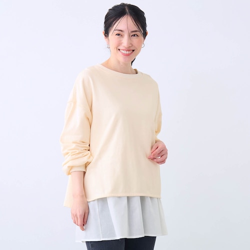 ミニ裏毛プルオーバー＆レイヤードタンク