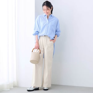 モデル身長167cm／M　※写真は撮影用のため股下＋3cmになります。