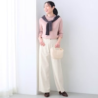 モデル身長167cm／M　※写真は撮影用のため股下＋3cmになります。