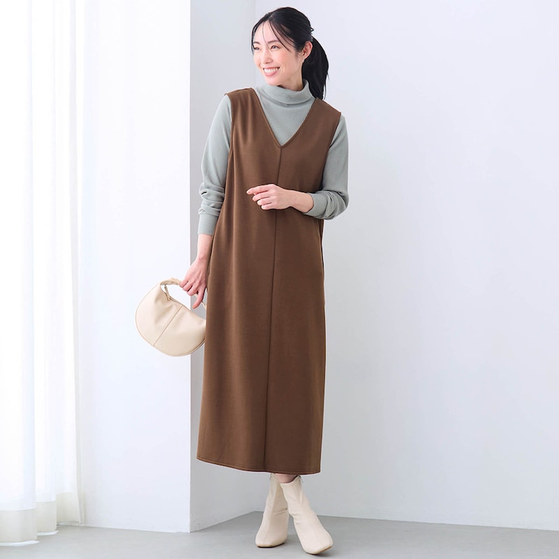 モデル身長167cm／M　※写真は撮影用のため身丈＋3cmになります。