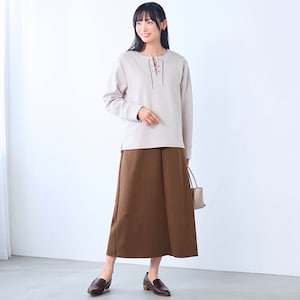 モデル身長164cm／M　※写真は撮影用のため身丈＋3cmになります。