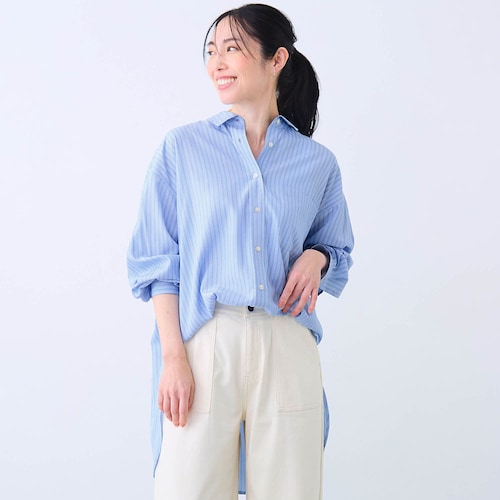 ストライプチュニックシャツ