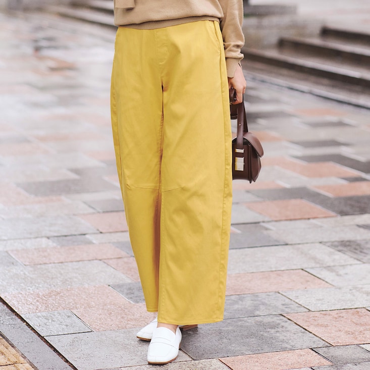 モイスチャーストレッチバレルパンツ【太もも・ヒップまわりをカバー】