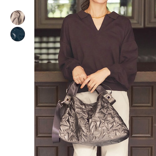 星柄刺繍２ＷＡＹトートバッグ