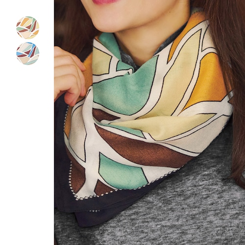 ステンドグラス風ロングスカーフ