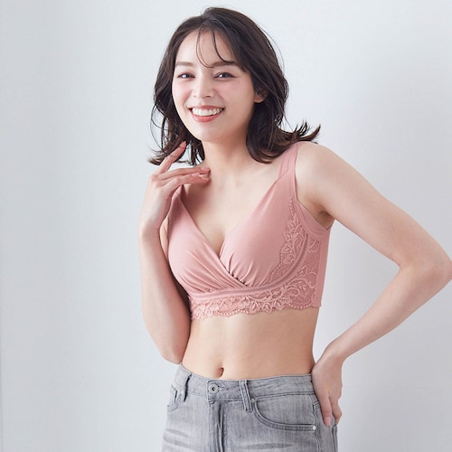 綿混キャッチャーカップレースブラ２５