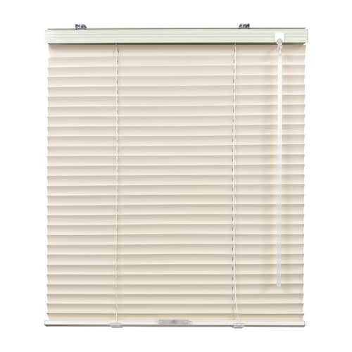 【カーテンレールにも取り付けられる】手で上げ下げできるコードレスのブラインド