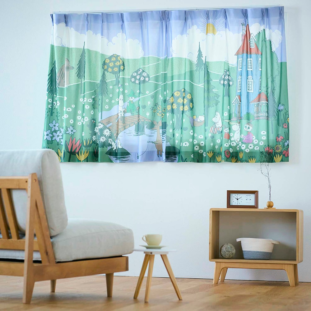 一枚絵のようなUVカット・遮熱・遮像ボイルカーテン「ムーミン
