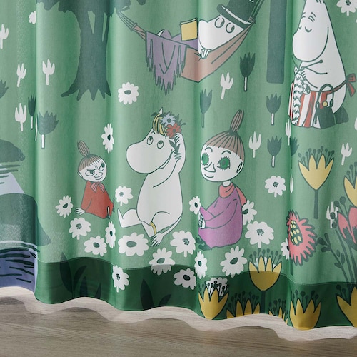 一枚絵のようなUVカット・遮熱・遮像ボイルカーテン「ムーミン」