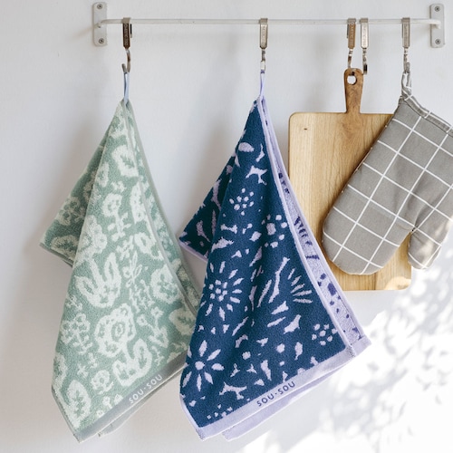 【定期お届け】 「ＳＯＵ・ＳＯＵ」今治産テキスタイルキッチンタオル2 ：8回サイクルフリー