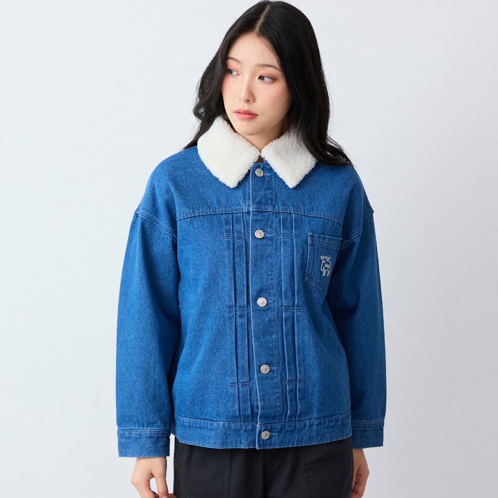 取り外しボア襟付きデニムジャケット(モズ/moz)｜通販のベルメゾンネット
