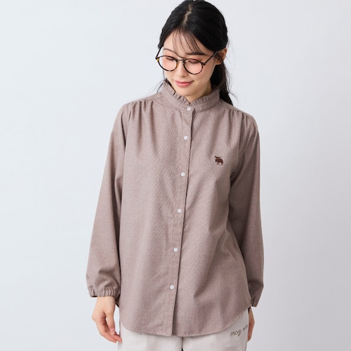 襟フリルシャツ