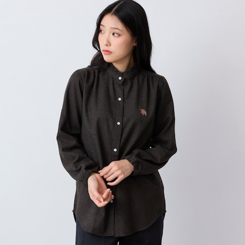 襟フリルシャツ