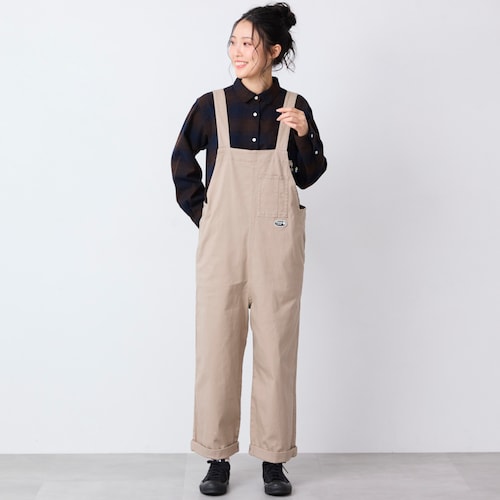 ポケット刺しゅうサロペット