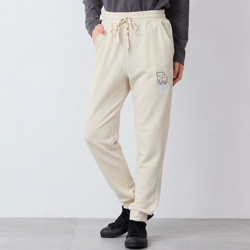 裏毛裾リブパンツ