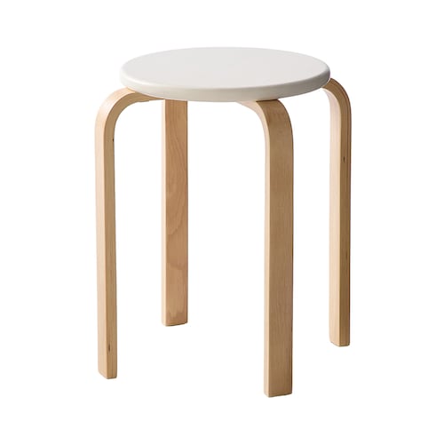 曲木の木製スタッキングスツール