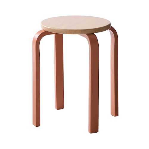 曲木の木製スタッキングスツール