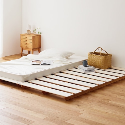 木製すのこローベッド【届いてすぐに使える完成品】