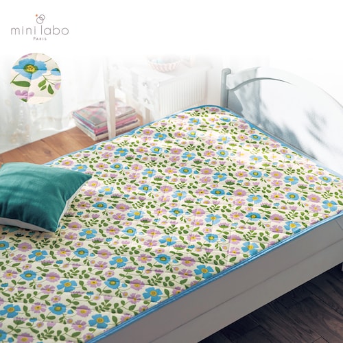 ソフトダブルガーゼ敷きパッド／ナスタチウムのダンス