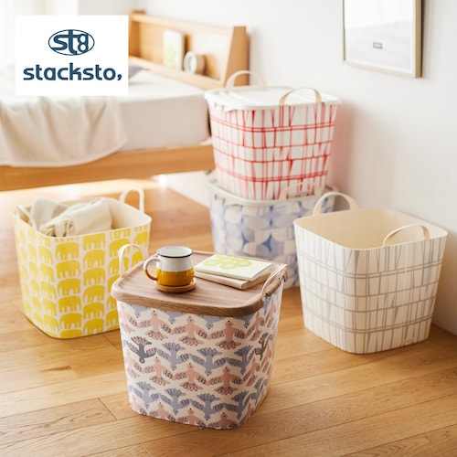 積める＆重なる収納ボックス baquet M「Finlayson」＜25L＞