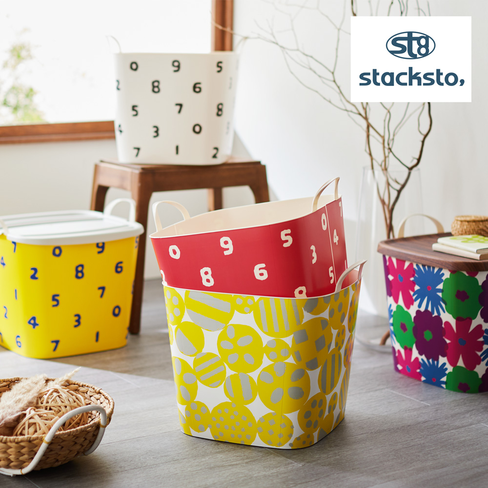 【スタックストー/stacksto,】積める & 重なる収納ボックス baquet M「SOU・SOU」 【スタックストー/stacksto,】積める & 重なる収納ボックス baquet M「SOU・SOU」
