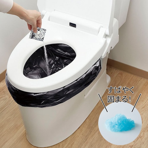 緊急用トイレ凝固剤 【すぐ固まって臭いが気にならない】＜50回・100回分＞