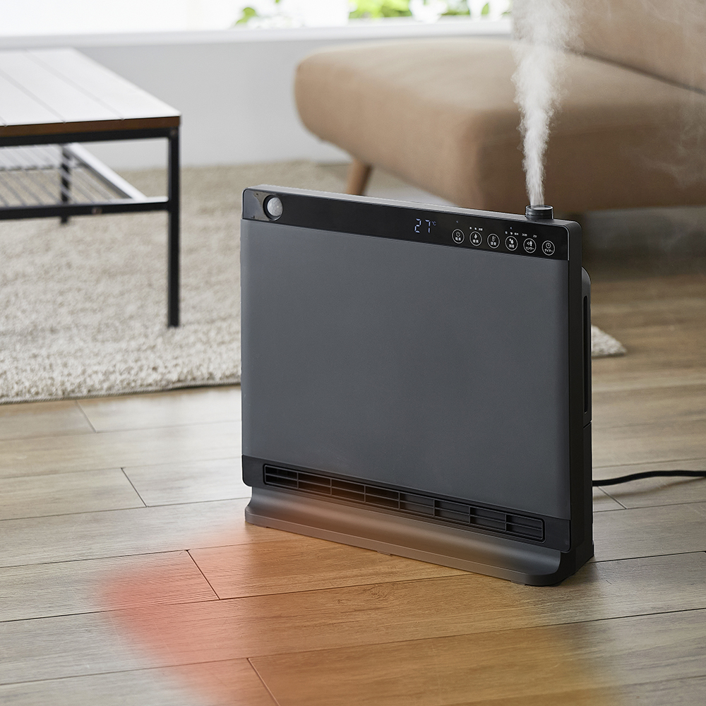 ハイブリッド加湿器と大風量ヒーターが1台に!HEAT WIDE MOIST 【人感/室温センサー付き】