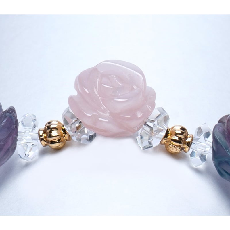 ローズクォーツ薔薇アップ