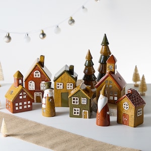 【ベルメゾン】【クリスマス】陶器のクリスマスオブジェ