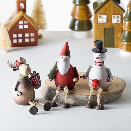 【クリスマス】木製クリスマスオブジェセット