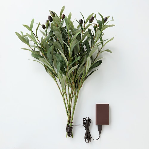 【クリスマス】LEDライト付きブランチツリー＜高さ約48cm＞