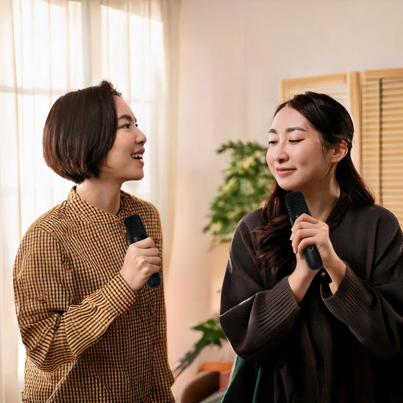 マイクの電源を入れると自動で接続され、カラオケやスピーカーマイクとして使用できる