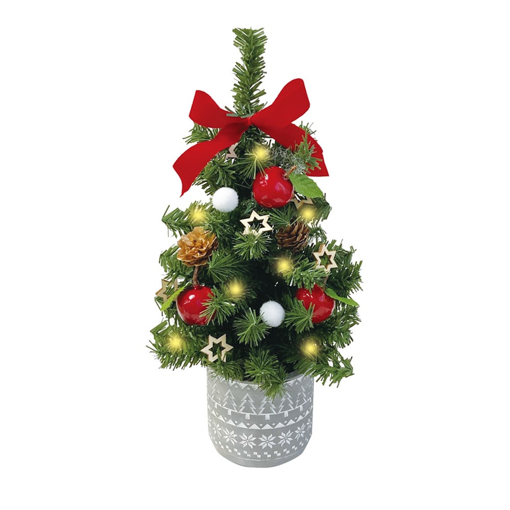 クリスマス】LEDライト付き 陶器鉢のテーブルツリー｜通販のベルメゾン