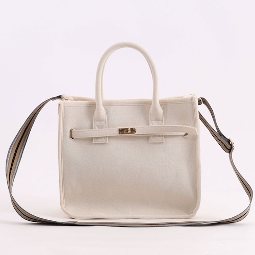 【特別価格】キャンバスラインテープトートバッグ