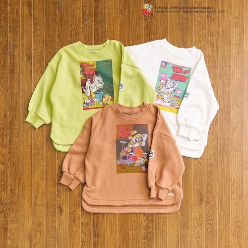 プリントスウェットシャツ「トムとジェリー」