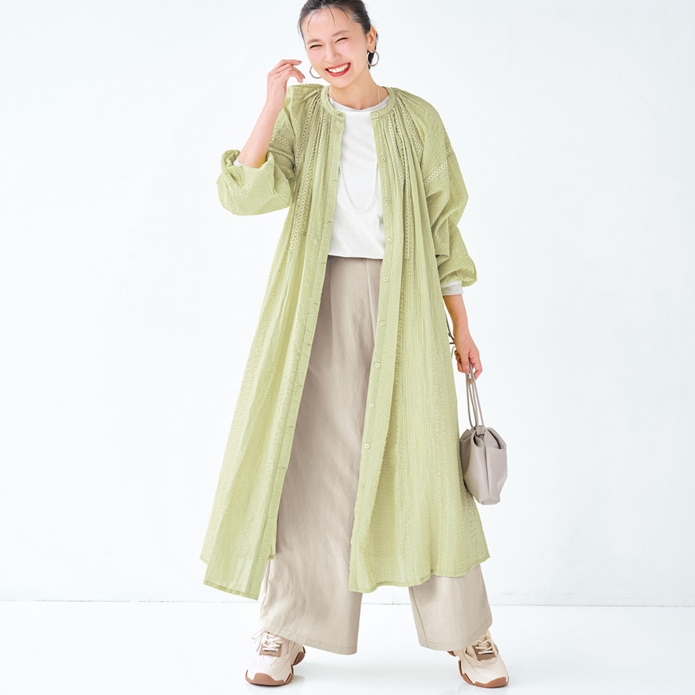 【ベルメゾン】レース使いロングワンピース