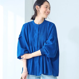 【ベルメゾン】ピンタック使い前開きブラウス 【TV newsおかえり で着用されました】