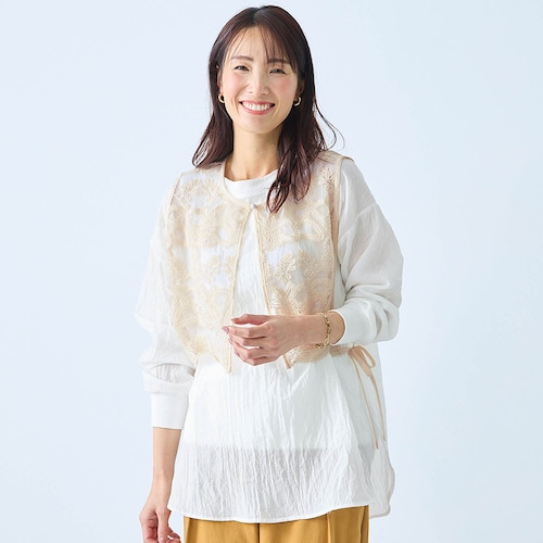 レースベスト＋ブラウスアンサンブル