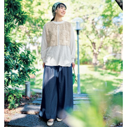 デニムワイドパンツ
