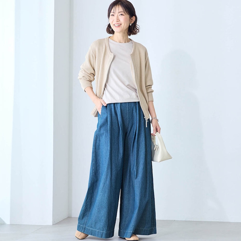 モデル身長167cm／M～L　※写真は撮影用のため股下+6cmになります。